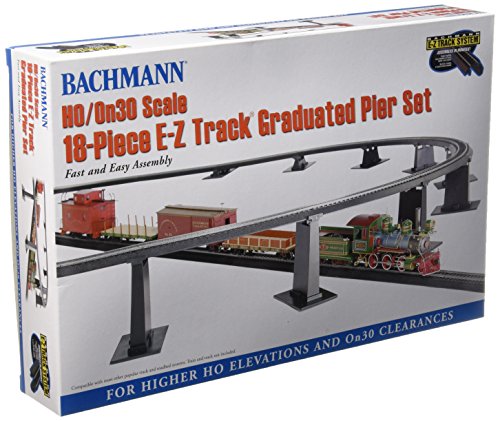 Bachmann Trains 18 Pc. E-Z Track Graduated Pier Set (Compatibile Con On30)