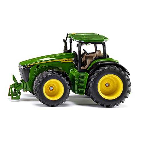 Siku 3290, John Deere 8R 370, 1:32, Metallo E Plastica, Verde, Incl. Peso Anteriore, Cofano Motore Apribile