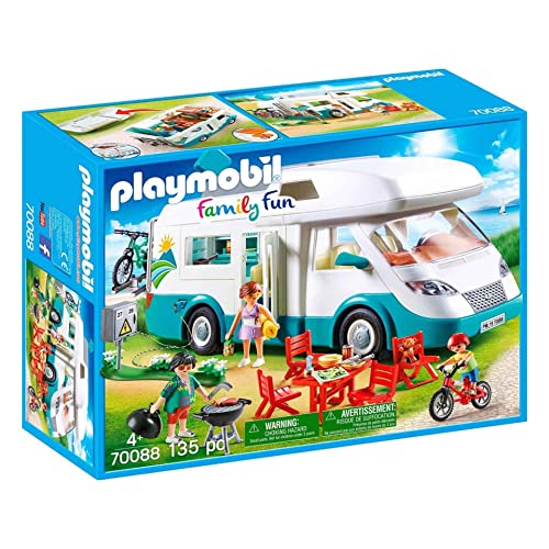 Playmobil Family Fun- Camper Con Famiglia In Vacanza, Dai 4 Anni, 70088, Multicolore