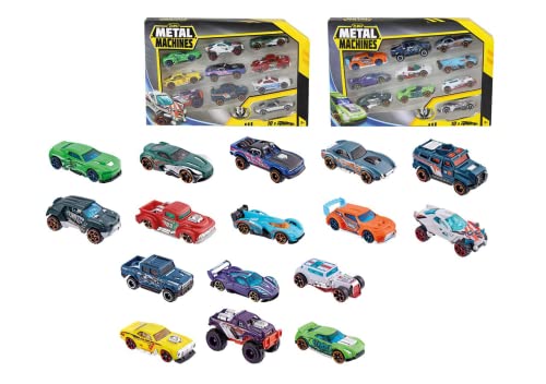Zuru Metal Machines, Series 2 Die-Cast Cars, Mini Auto Giocattolo Da Corsa, (Confezione Da 10)