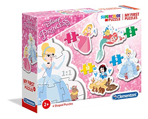 Clementoni Disney Princess My First Puzzle-Princess-3-6-9-12 Pezzi, Multicolore, 20813