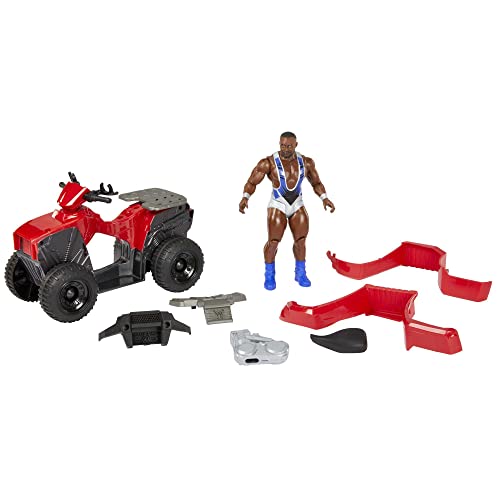 Wwe- Wrekkin' Veicolo Slam N Spin Atv Con Personaggio Big E Snodato Con Accessori, Giocattolo Per Bambini 6+ Anni, Hdm06