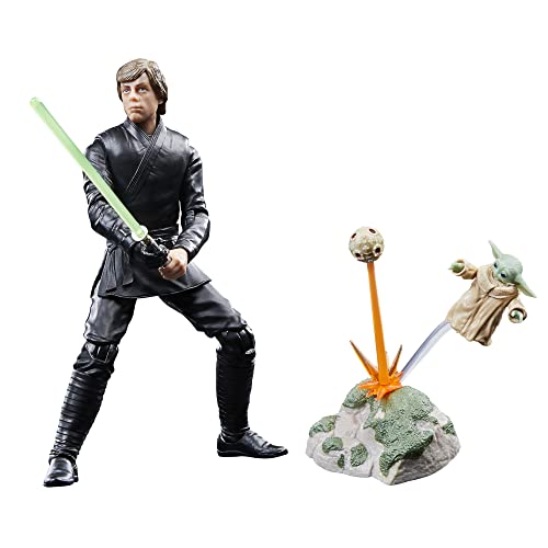 Hasbro Star Wars The Black Series, Luke Skywalker E Grogu, Action Figure Da 15 Cm, Ispirate Alla Serie Star Wars: The Book Of Boba Fetta, Confezione D