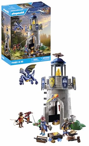 Playmobil Novelmore 71483 Torre Dei Cavalieri Con Drago, Battaglia Tra I Cavalieri Di Novelmore E I Cavalieri Di Burnham, Giochi Di Ruolo Divertenti,