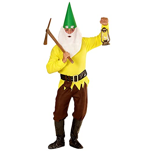 "Yellow Gnome" (Coat, Pants, Belt With Purse, Boot Covers, Hat With Ears, Eyebrows And Beard) - (Xl)