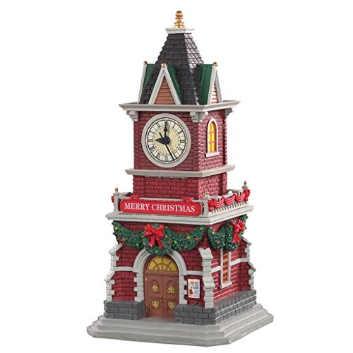 Lemax Caddington Village-Sights & Sounds: Tannenbaum Clock Tower-(05679), Multicolore