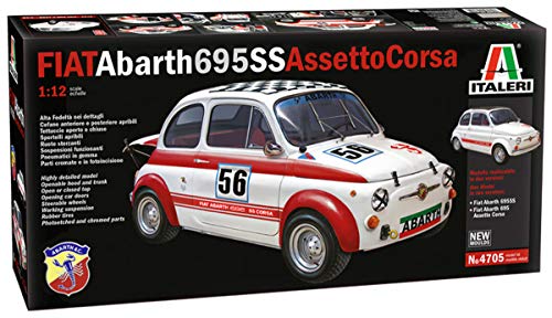 Italeri, 4705S, Modellino Di Fiat 4705-1:12 Abarth 695 Ss/Assetto Corsa, Per Modellismo, Non Laccato