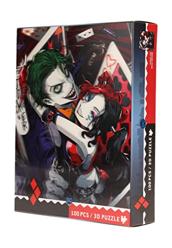 Superhéroes,Dc Comics,Harley Quinn Lenticular Y Piezas Does Not Apply Puzzle Lenticolare Dc Comics Joker E Harley Quinn 100 Pezzi, Multicolore, Taglia