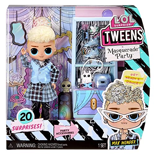 Lol Surprise Tweens Masquerade Party, Bambolotto Alla Moda Con 20 Sorprese - Max Wonder - Include Accessori Per Feste E Due Look Alla Moda - Età: 4+ A