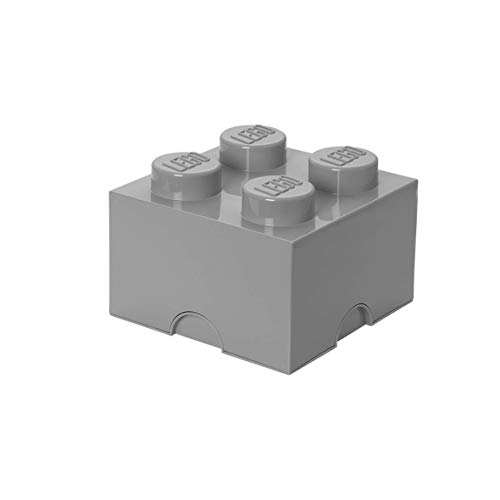 Lego Brick Mattoncino Bottoncini,Contenitore Impilabile Litri, Grigio, 5.7 Lt