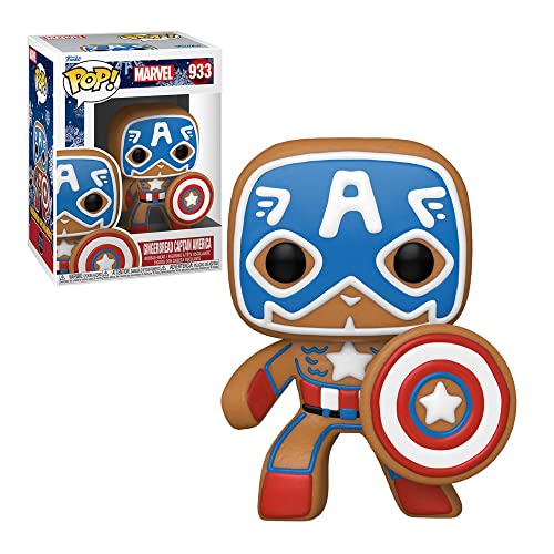 Funko Pop! Marvel: Holiday - Captain America - Marvel Comics - Fumetti Marvel - Figura In Vinile Da Collezione - Idea Regalo - Merchandising Ufficiale