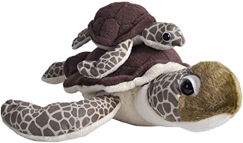 Wild Republic Mom And Baby Tartaruga Marina Verde, Peluche Animali, Peluche Mamma E Cucciolo, Regalo Per Bambini, Imbottitura Realizzata Partendo Da B