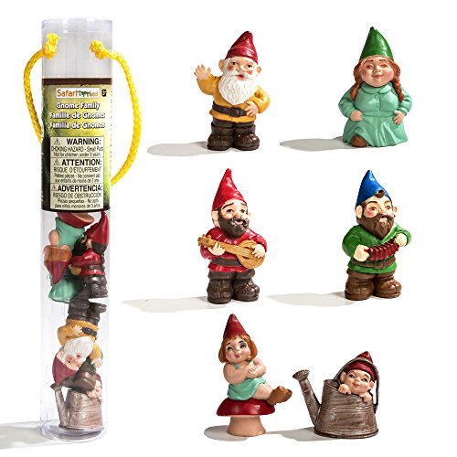 Safari Ltd. Famiglia Di Gnomi 6 Pezzi | Figure In Miniatura Per Bambini | Giocattoli Per Bambini | Non Tossiche E Senza Bpa | Adatte A Bambini Dai 3 A