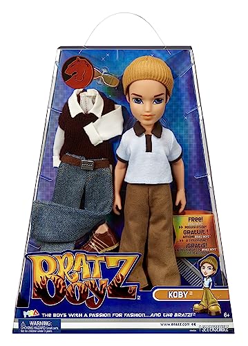 Bratz Original Fashion Doll Koby - Boyz Serie 3 - Bambola Bambino, 2 Completi E Poster - Per Collezionisti E Bambini Età 6+