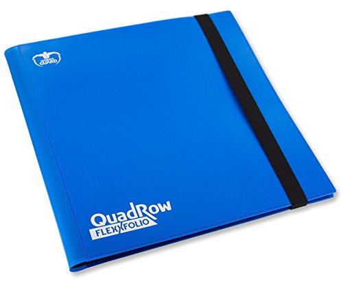 Ultimate Guard Ugd10349 - Cartella Per Carte Da Gioco Quadrow Zipfolio Xenoskin, Ogni Pagina Contiene Fino A 12 Carte, Colore: Blu