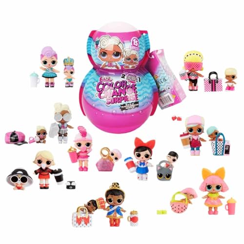 L.O.L. Surprise! 2-In-1 Me & My Lil Sis Colour Change Set Di Bambole, Assortimento, 2 Bambole Con 15 Sorprese Tra Cui Abiti, Accessori E Cambio Di Col