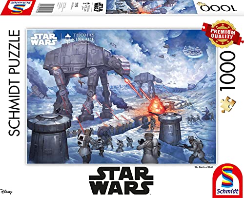 Schmidt Spiele 59952 Thomas Kinkade, Lucas Film, Star Wars, The Battle Of Hoth, 1000 Piece Jigsaw Puzzle, Multicolore