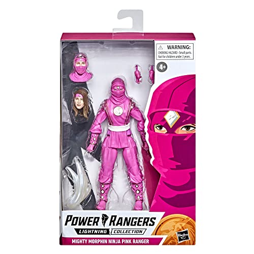 Hasbro Figura Power Ranger Mighty Morphin Ranger Rosa Collezione Illuminazione