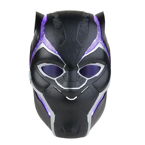 Hasbro Marvel F3453 Legends, Casco Elettronico Premium Di Black Panther Per Roleplay, Con Effetti Luminosi E Lenti Che Si Alzano E Si Abbassano, Multi
