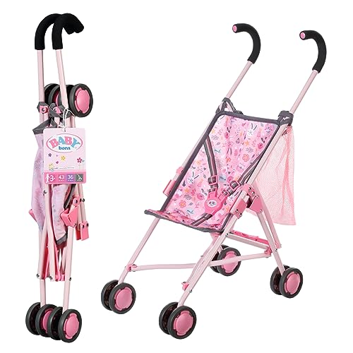 Baby Born Passeggino 832547 - Accessori Per Orsacchiotto E Bambole Baby Born Fino A 43 Cm - Include Borsa Per Riporlo Facilmente - Età: 3+ Anni.
