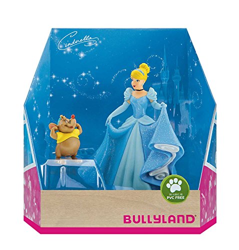 Bullyland- Disney Princess 13438-Set, Walt Cinderella-Cenerentola E Karli, Figure Dipinte A Mano, Senza Pvc, Per Bambini Per Il Gioco Immaginativo, Mu