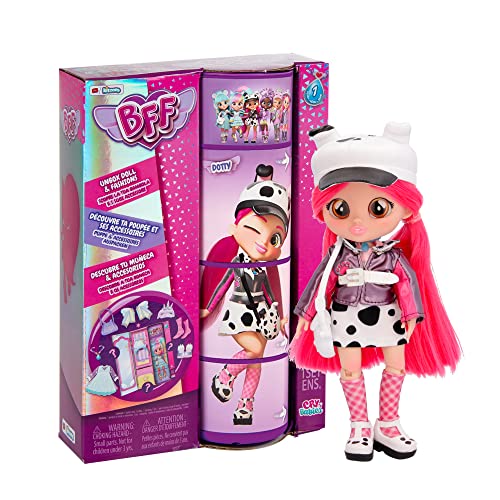 Bff By Cry Babies Dotty, Bambola Alla Moda Da Collezione Con Capelli Lunghi, Vestitini In Tessuto E 9 Accessori, Giocattolo Per Bambini E Bambine +5 A