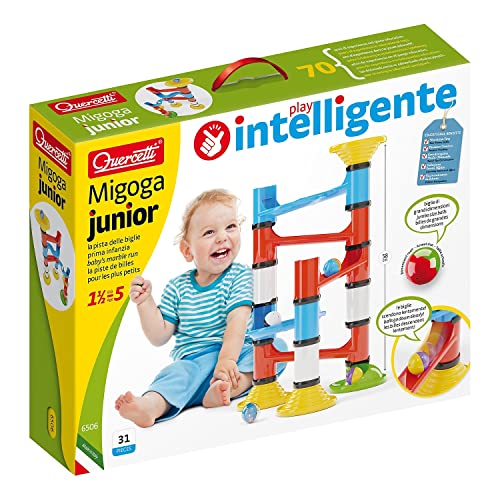 Quercetti 6506 Migoga Junior, Pista Per Biglie Steam Toy Prima Infanzia