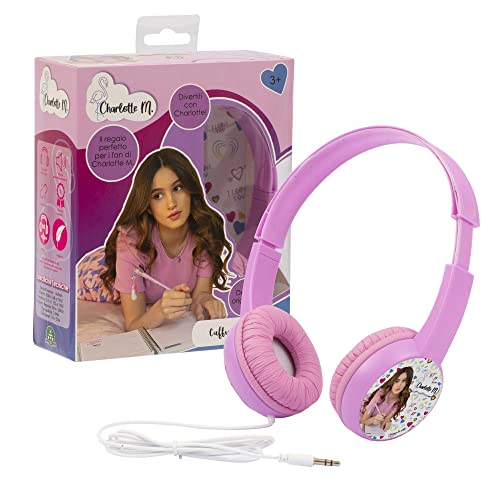 Giochi Preziosi- Charlotte M-Cuffione Per Ascoltare La Tua Musica Preferita, Con Cuscinetti Para Orecchie Imbottiti E Fascia Regolabile Per Un Ascolto