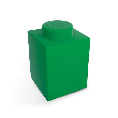Lego Iconic 1X1 Lampada Mattone Lego A Led In Silicone - Verde - Con 8 Colori Che Cambiano Automaticamente E Blocco Manuale Del Colore (Include 3 Batt