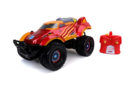 Jada Toys 253228002 Marvel Rc Iron Thruster, Auto Telecomandata Con Turbo, Funzione Di Ricarica Usb, 3,6 M/S, Distanza Di Controllo 25 M, Scala 1:14,