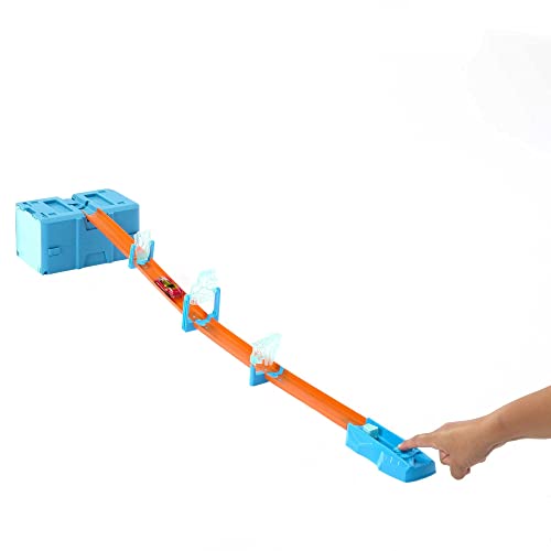 Hot Wheels - Track Builder Set Sfide Tema Ghiaccio, Include 1 Veicolo Hot Wheels In Scala 1:64 E 10 Pezzi Di Pista, Trasportabile E Collegabile Con Al