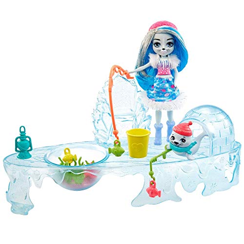 Enchantimals- Laghetto Dell'Igloo Playset Sashay La Foca E Blubber Giocattolo Per Bambini 3+Anni, Multicolore, Gjx48