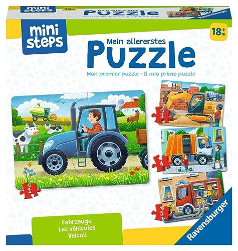 Ravensburger- Traktor Ministeps, Colore Bianco, 04194