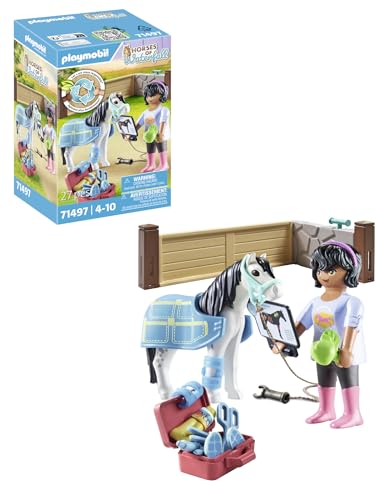 Playmobil Horses Of Waterfall 71497 Veterinaria Dei Cavalli, Amorevole Cura E Alimentazione Per I Cavalli, Con Bende E Trattamenti, Giocattolo Per Bam