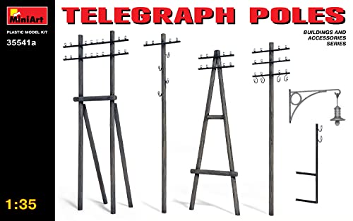 Miniart 35541 1:35 Telegraph Poles Plastic Kit