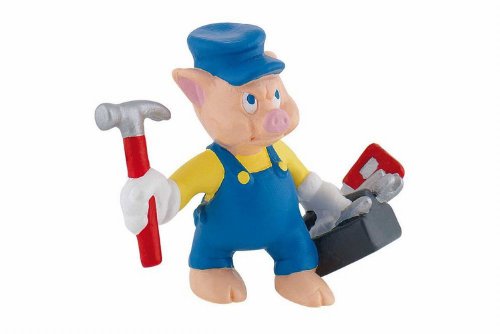 Bullyland Other 12492-Figura, Walt Disney 3 Little Pigs, Piggy Clever, Circa 9 Cm Di Altezza, Figura Dipinta A Mano, Senza Pvc, Per Bambini Per Il Gio