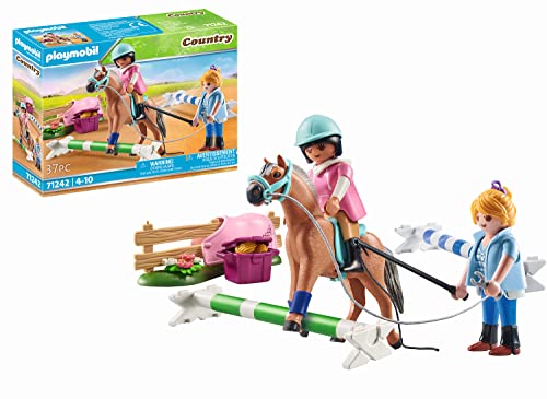 Playmobil Country 71242 Lezioni Di Equitazione, Istruttrice Di Equitazione E Ostacoli Per Il Maneggio, Giochi Per Bambini Dai 4 Anni In Su