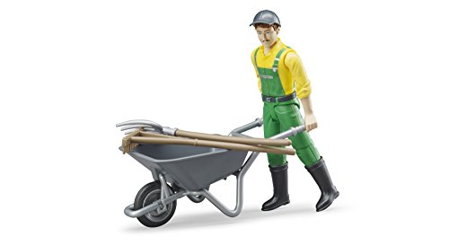 Bruder 62610 - Set Di Figure Agricoltore Con Accessori, Agricoltore, Figura Giocattolo, Uomo, Uomo, Fattoria, Fattoria Cavallo