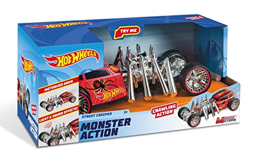 Mondo Motors - Hot Wheels Monster Action Street Creeper - Macchina A Frizione Per Bambini- Luci E Suoni - 51203