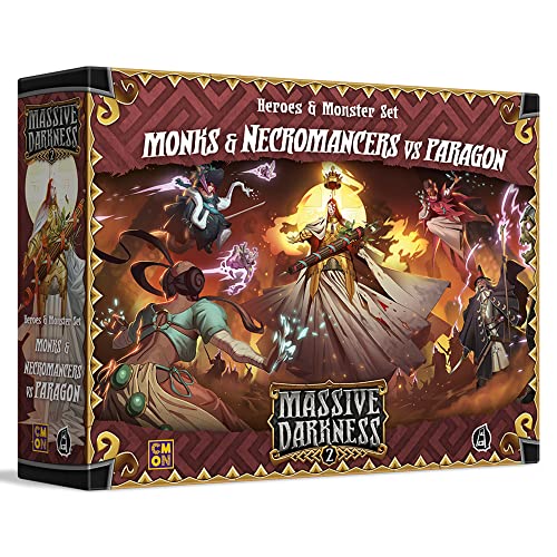 Cmon Massive Darkness 2 Monks Necromancers Vs The Paragon Heroes & Monster Set