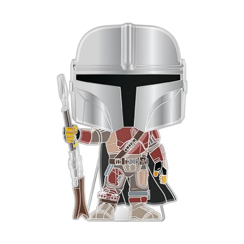 Loungefly Pop! Large Enamel Pin Star Wars: Mando Group - Logo - The Mandalorian Spille Smaltate - Spilla Da Collezione Carina - Per Gli Zaini & Borse