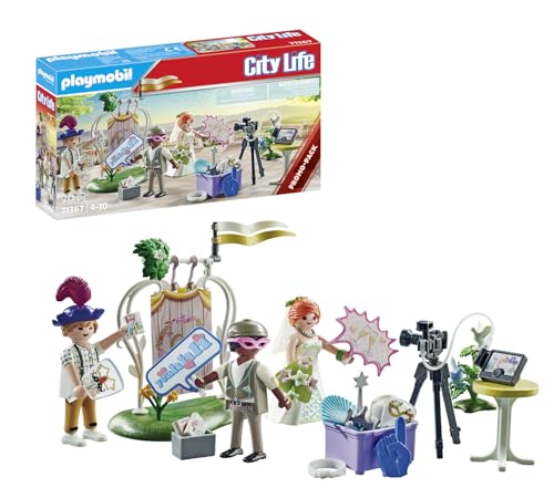 Playmobil City Life 71367 Promo Packs Servizio Fotografico Per Matrimoni, Foto Magiche Della Festa Di Nozze, Giochi Di Fantasia Con Maschere E Tanti A