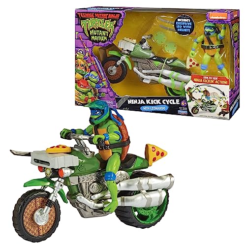Tartarughe Ninja, Veicolo Con Figura Esclusiva Da 12 Cm, Con Funzione Combattimento, Giocattolo Per Bambini Da 4 Anni, Giochi Preziosi, Tu803, Modello