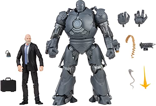 Hasbro Marvel Legends Series, Action Figure Da 15 Cm, Confezione Da 2, Obadiah Stane E Iron Monger, Design Rremium E 8 Accessori