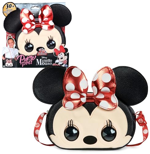 Purse Pets Disney Minnie Mouse-Borsa A Tracolla Interattiva Che Prende Vita Con Più Di 30 Suoni E Reazioni, Lampeggianti E Musica, Dai 4 Anni In Su, 7