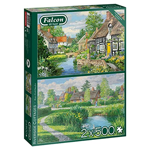 Jumbo- Cottage Riverside Puzzle, Multicolore, 1000, 11289