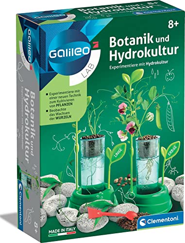 Clementoni- Galileo Nature Botanica E Idroponica, Fioriera E Semi Per Mini Giardinieri, Giocattolo Per Bambini A Partire Dagli 8 Anni, Serra Emozionan