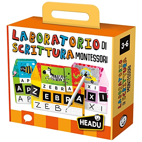 Headu Laboratorio Di Scrittura Montessori Leggo E Scrivo Con Tre Metodi Divertenti It23578 Gioco Educativo Per Bambini 3-6 Anni Made In Italy