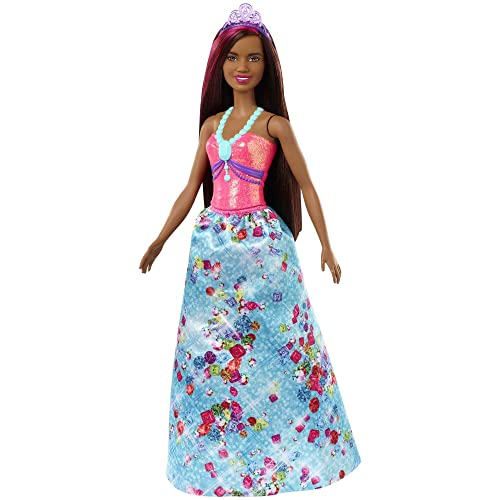 Barbie Dreamtopia, Bambola Principessa Con Ciocca Rosa, 30,5 Cm, Giocattolo Per Bambini 3+ Anni,Gjk15