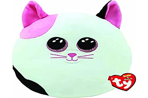 Ty Squishy Beanies - Muffin Il Gattino, Morbido Cuscino Di Peluche Con Occhioni Rosa Glitter, Idea Regalo Per Grandi E Piccini, Tutti Da Collezionare